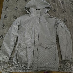 Columbia Waterproof Fleece-Lined Jacket - Light Gray, Size XL